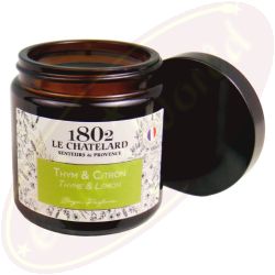 Le Chatelard 1802 vegane Duftkerze Thymian & Zitrone 80g