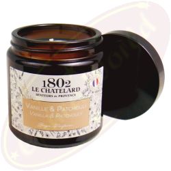 Le Chatelard 1802 vegane Duftkerze Vanille & Patschuli 80g