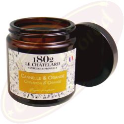 Le Chatelard 1802 vegane Duftkerze Zimt & Orange 80g