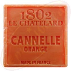 Le Chatelard 1802 palmölfreie vegane Seife 100g Zimt & Orange