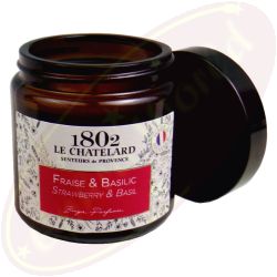 Le Chatelard 1802 vegane Duftkerze Erdbeere & Basilikum 80g