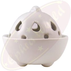 Räucherkegelbrenner weiß 8 x 7 cm