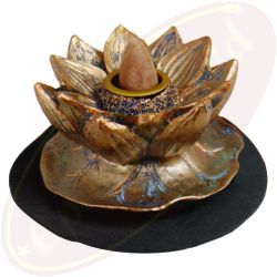 Rückflussräuchergefäß Lotus bronzefarben
