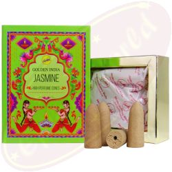 Sree Vani Golden India Backflow Cones/Rückflussräucherkegel Jasmine