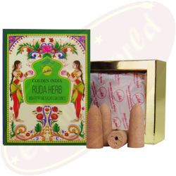 Sree Vani Golden India Backflow Cones/Rückflussräucherkegel Ruda Herb/Arruda