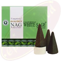 Vijayshree Golden Nag Californian White Sage Räucherkegel