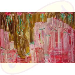 Abstraktes Acrylgemälde Glaspalast von Wanda Tauer