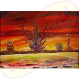Acrylgemälde Abenddämmerung von Wanda Tauer