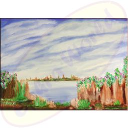 Acrylgemälde Am Ufer von Wanda Tauer