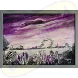 Acrylgemälde Lila Lauscher von Wanda Tauer