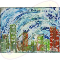 Acrylgemälde Nass Erwischt von Wanda Tauer