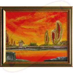 Acrylgemälde Rote Lauscher von Wanda Tauer