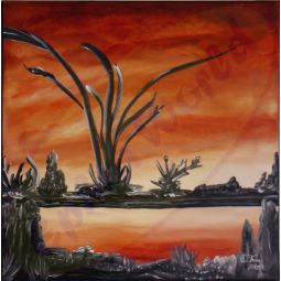 Acrylgemälde Schlangenbaum von Wanda Tauer