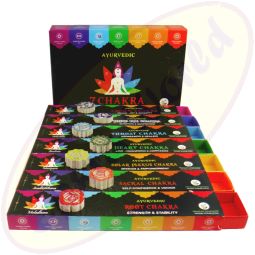 Ayurvedic 7 Chakra Natural Räucherstäbchen 7x15g Set