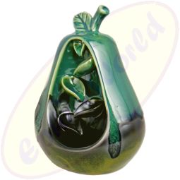 Rückfluss-Räucherkegel Gefäß Birne mit Wasserfall blau