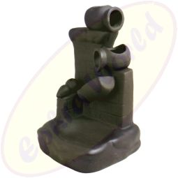 Brunnen mit Krügen Rückfluss-Räucherkegelhalter dunkelbraun Keramik