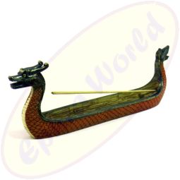 Räucherstäbchenhalter Drachenboot schwarz Wicky