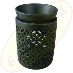 Duftlampe Modern Orient schwarz Keramik 2 teilig