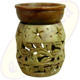 Duftlampe Orient 2-teilig hellbraun marmoriert Speckstein