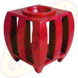 Duftlampe Pillar oriental Style 2-teilig rot marmoriert Speckstein