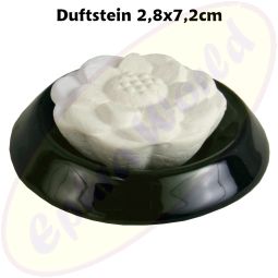 Duftstein schwarz Lotus 2-teilig Keramik & Ton