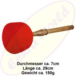 Filzklöppel/Filzschläger Filko rot 29cm für Klangschalen