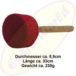 Filzklöppel/Filzschläger Filko rot 33cm für Klangschalen