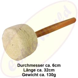 Filzklöppel/Filzschläger Filko weiß 32cm für Klangschalen