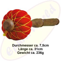 Filzklöppel/Filzschläger Sultan rot-gold 31cm für Klangschalen
