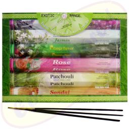 Flute Exotic Flowers & Woods 6 x 20 Räucherstäbchen Set