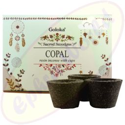 Goloka Räucherkohle-Töpfchen & Räucherharz Copal
