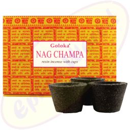 Goloka Räucherkohle-Töpfchen & Räucherharz Nag Champa