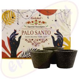 Goloka Räucherkohle-Töpfchen & Räucherharz Palo Santo