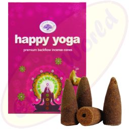 Green Tree Rückfluss Räucherkegel/Backflow Cones Happy Yoga