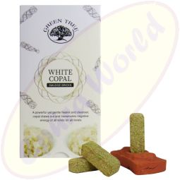 Green Tree White Copal Räucherbriketts 15 Stk. & Halter