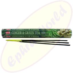 HEM Ginger & Green Tea indische Räucherstäbchen