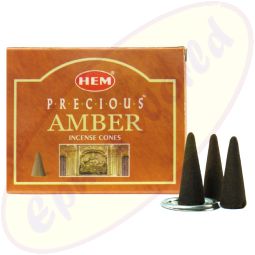 HEM Precious Amber (Bernstein) Räucherkegel