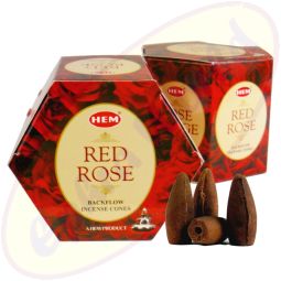HEM Red Rose Backflow Cones Rückflussräucherkegel