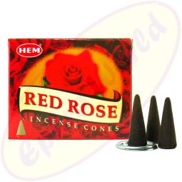 HEM Red Rose indische Räucherkegel