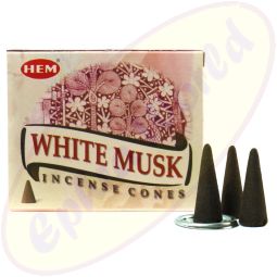 HEM White Musk indsiche Räucherkegel - Räucherkerzen