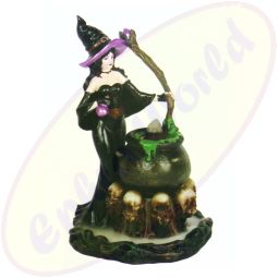 Hexe mit Kessel Rückfluss (Backflow) Räucherkegel Brenner