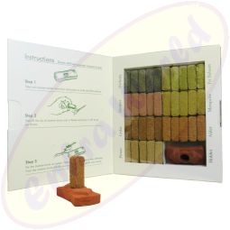 ISHOM 7 Earthy Himalaya Incienso Räucherbriketts 70 Stk. & Halter