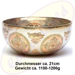 Klangschale Buddha Shakyamuni versilbert