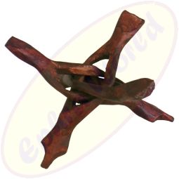 Kobra Holzdreifuß braun 15cm für Abalone Muscheln