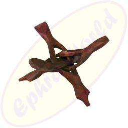 Kobra Holzdreifuß braun klein 9cm für Abalone Muscheln