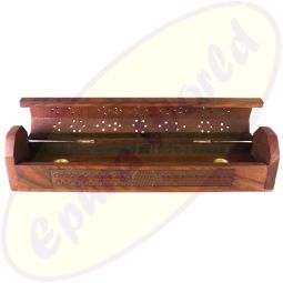 Komfort Räucherstäbchenhalter Box Blume des Lebens offen