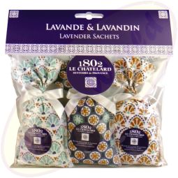 Le Chatelard 1802 Duftsäckchen Lavendel & Lavandin 3x18g Azur Blau