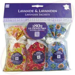 Le Chatelard 1802 Duftsäckchen Lavendel & Lavandin 3x18g Provence Chic