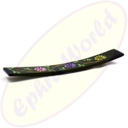 Räucherstäbchenhalter Ski Blumenmotiv Speckstein
