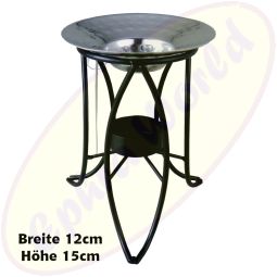 Duftlampe & Räuchergefäß Eisen schwarz & Aluminium 2-teilig 12x15cm